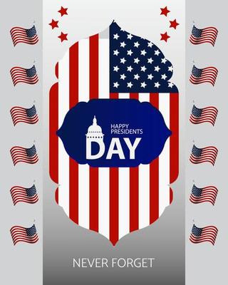 President's Day Background Design.  It is suitable for posters, banners, invitations, advertising.