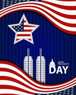 President's Day Background Design. It is suitable for posters, banners, invitations, advertising.