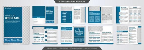 set of minimalist business brochure template with simple style and modern layout vector