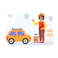 Passengers flat illustration with high quality graphics vector