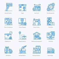 Shipping And Logistic Flat Icons vector