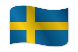 diseño de vector de bandera de país de suecia