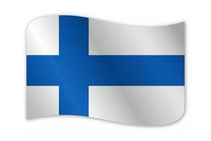 Diseño de vector de bandera de país de Finlandia