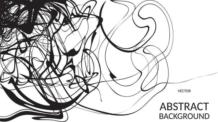 Vector abstract marble texture fluid art zebra effect black and white color