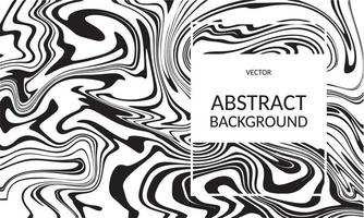 Vector abstract marble texture fluid art zebra effect black and white color