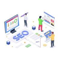 Modern isometric illustration of app development vector