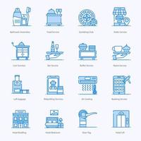 Pack Of Hotel Flat Icons vector