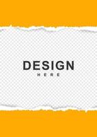 Realistic vector torn paper with ripped edges with space for text or your design. Template design for banner for web and print, sale, advertising, presentation, promo. Vector illustration