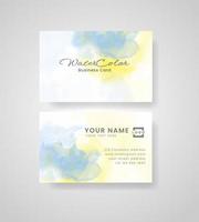 Watercolor business card vector