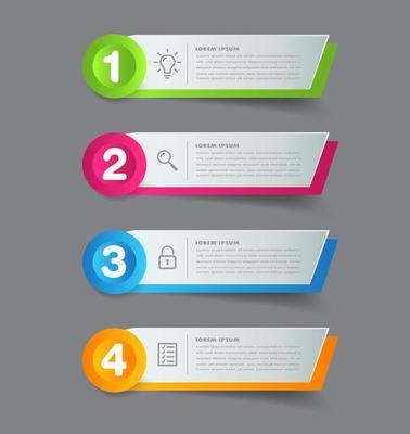modern text box template, infographics banner