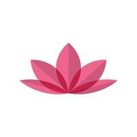 flor de loto abstracta o colorida para el diseño del logotipo de la chica de la mujer de yoga vector