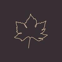 maple leaf line hipster logo symbol icon vector graphic design