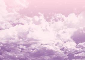 Sugar cotton candy pink clouds background vector