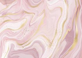 Elegant liquid marble texture with gold foil details vector