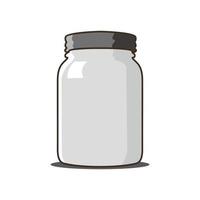 empty glass jar 3D illustration vector