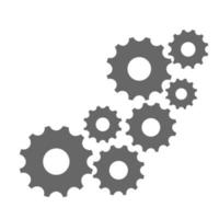 gears worker mechanism symbol vector design