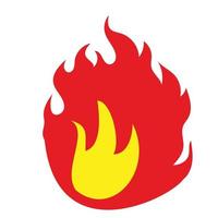 flame icon flat vector design