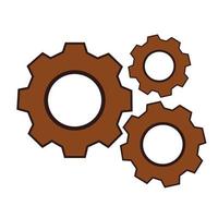 gears worker mechanism symbol vector design