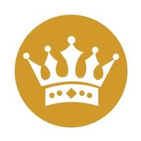 diseño de vector de símbolo de corona de oro