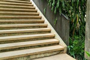 stair step with tropical tree photo