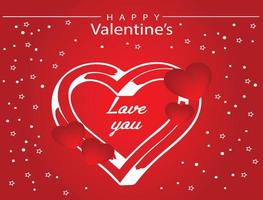 Happy Valentine's Day Greeting Card And Background Design vector