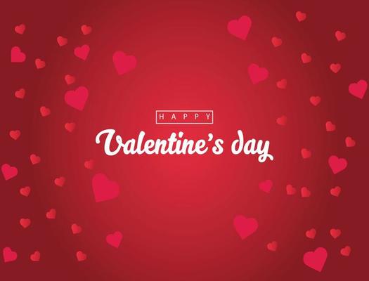 Happy Valentines Day Greeting Card Design