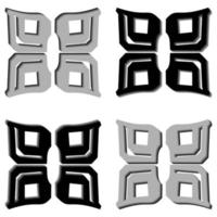 Vector graphics of abstract 3D black and gray color. Perfect for corporate, t-shirt and so on.