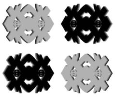 Vector graphics of abstract 3D black and gray color. Perfect for corporate, t-shirt and so on.