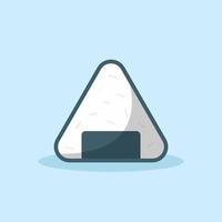 Onigiri Vector Illustration. Japanese Food. Rice Ball. Flat Cartoon Style Suitable for Icon, Web Landing Page, Banner, Flyer, Sticker, Card, Background, T-Shirt, Clip-art