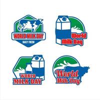 World milk day design collection vector