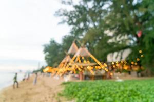 abstract blur beach cafe restaurant for background photo