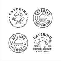 logotipo premium de diseño vectorial de catering vector