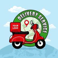 Delivery service logo design sale promotion vector