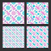 Candy seamless pattern design collection vector