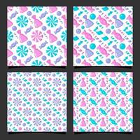 Candy seamless pattern design collection vector