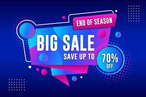 Big sale banner promotion gradient abstract background vector