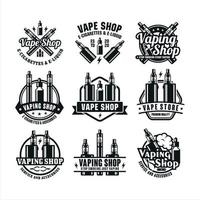 colección de logotipos premium de vape shop vector