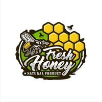 Fresh honey vector design premium