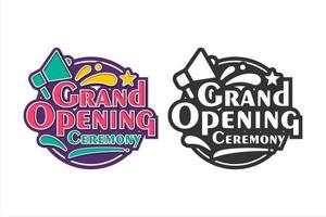 Grand opening ceremony vector design set