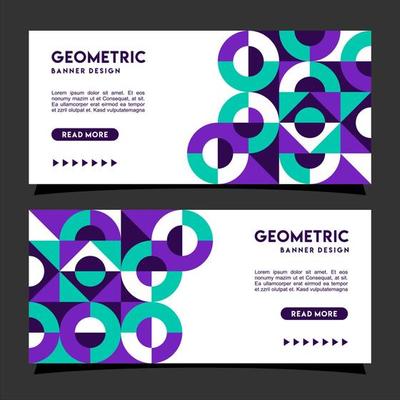 Geometric pattertn banner vector design