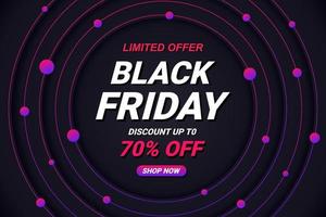 Black friday banner promotion gradient abstract background vector