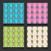 Ice cream seamless pattern design-03 vector