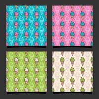 Ice cream seamless pattern design-03 vector