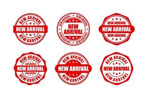 colección de diseño de sellos de insignia de nueva llegada vector