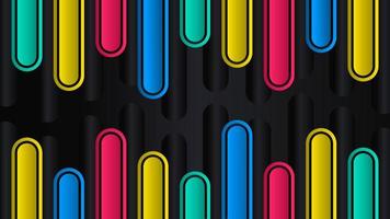 Gradient colorful shapes long round abstract background vector