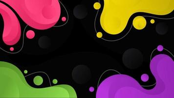 Gradient colorful shapes rounded fluid abstract background vector