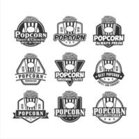 Popcorn design vector logo collection