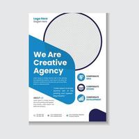 Creative Blue Corporate Flyer Template vector