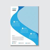 Abstract Modern And Professional Blue Corporate Flyer Brochure Design Template In A4 vector