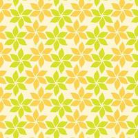 Abstract Modern Decorative Seamless Floral Geometric Yellow Pattern Background. vector